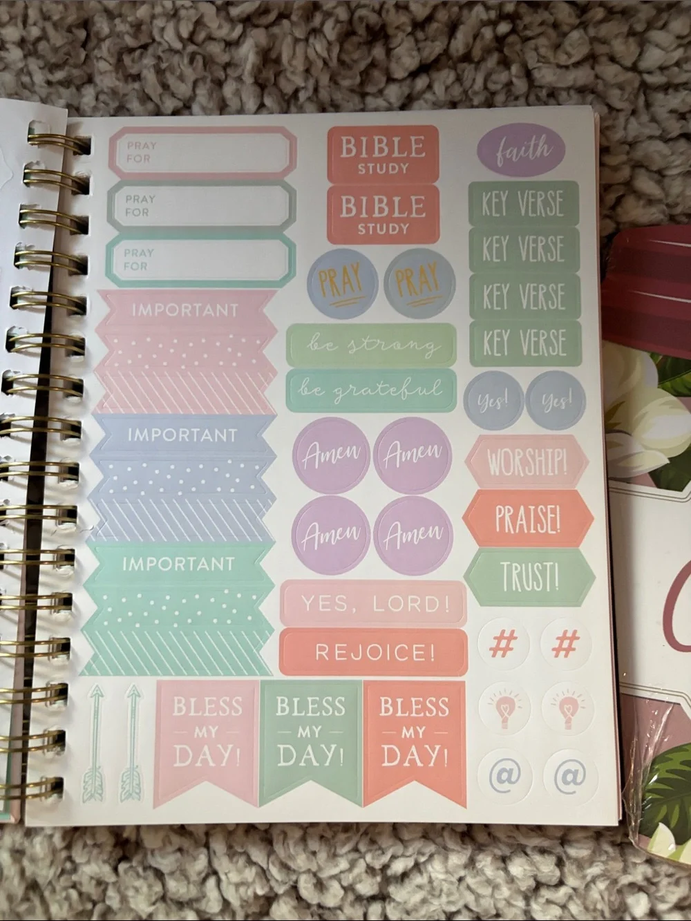 Pink Floral Prayer Journal & Coffee Lover Notepad Bundle - Pink